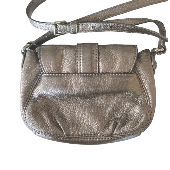 Michael Kors Brigette Pebbled Leather Mini Crossbody, Metallic Gold - Picture 5 of 9